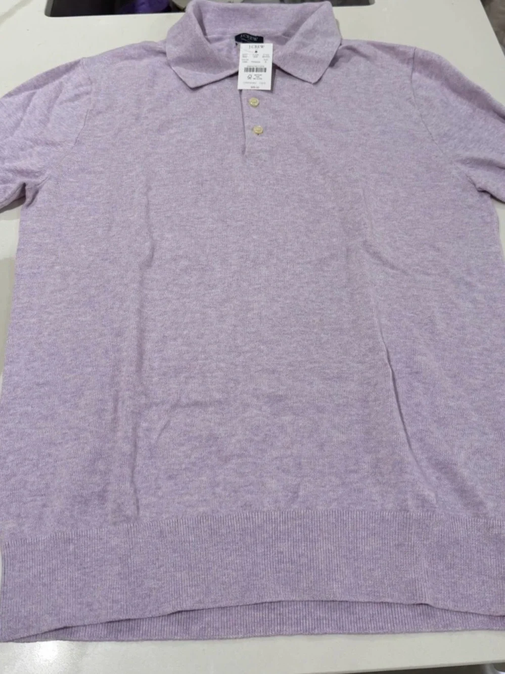 J. Crew Light Lavender Cotton Polo